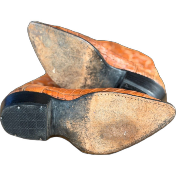 Vintage Handmade Crocodile Belly Western Boots – Women’s 7.5–8 (Men’s 6 EE) - Picture 5 of 7